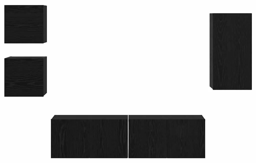 TV szekrény garnitúra 5 pcs Musta tammi 160 x 30 x 30.5 cm