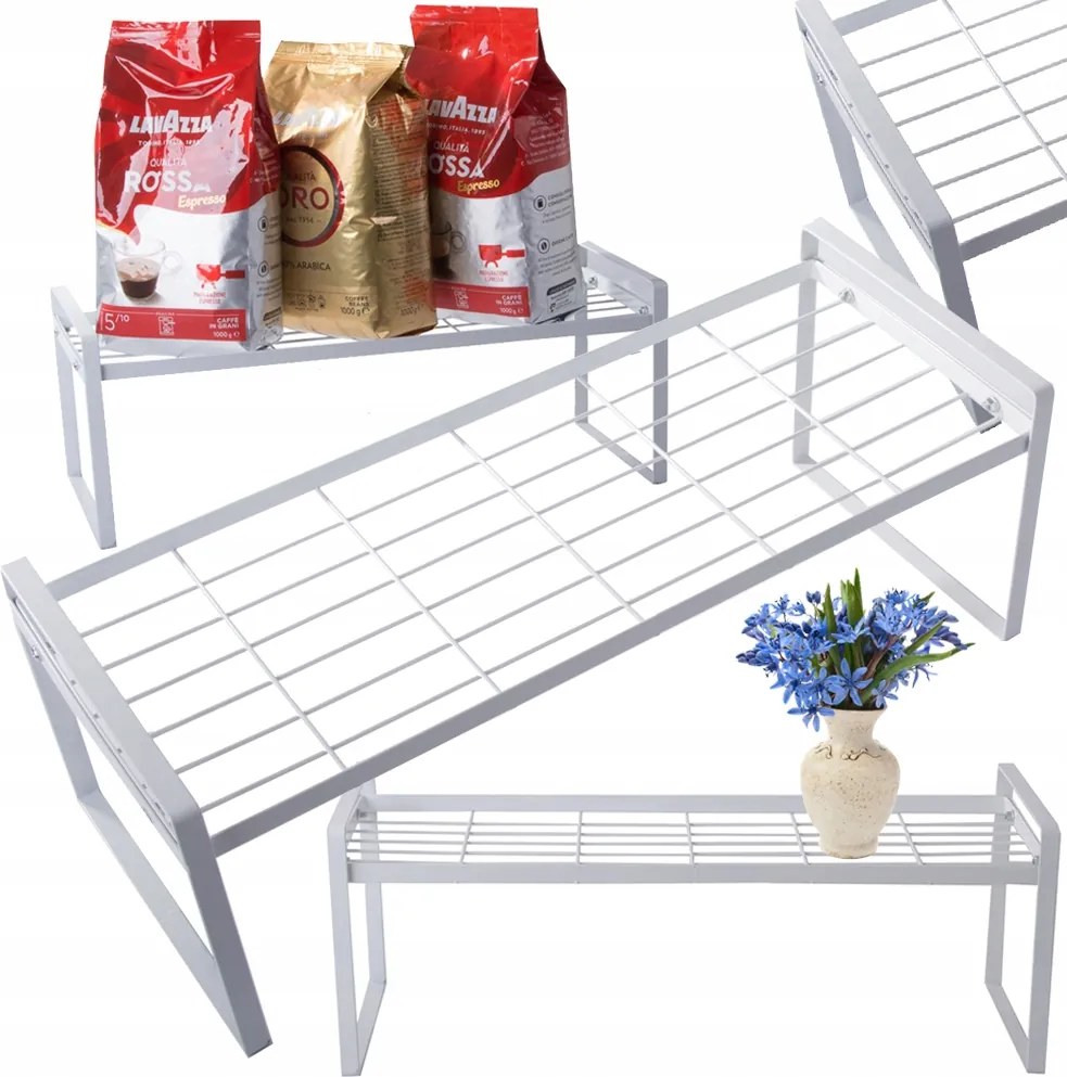 Polc Fém Egyszintes Konyhai Rendszerező Állvány Fehér Konyha