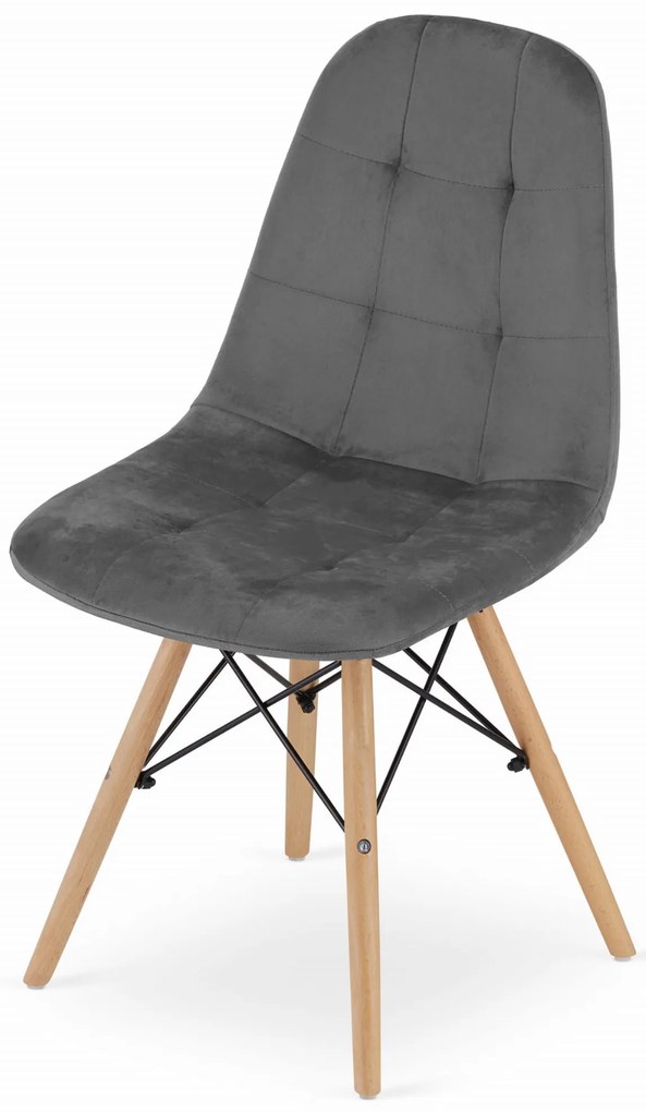 AKCIÓ Szürke bársony étkezőszék DUMO II. minőség