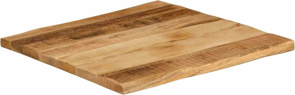 vidaXL tömör nyers mangófa természetes élű asztallap 40 x 40 x 2,5 cm