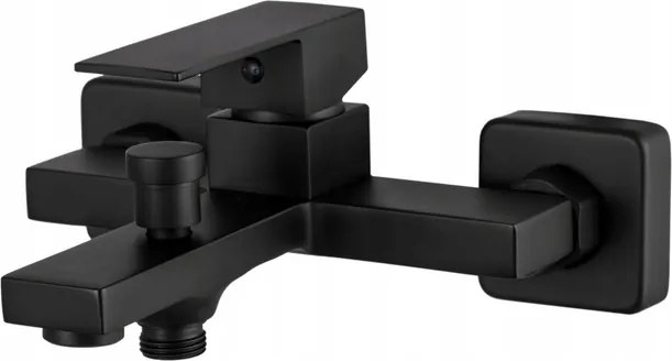 Cube Fekete Kádtöltő Csaptelep Négyzet Alakú Caro Csaptelep