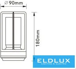 UNIVERSO Tölthető asztali lámpa DC:5V 2000mAh 3w 130lm CCT D90x180mm IP20 Óarany