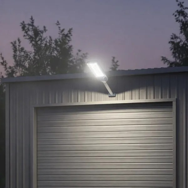 LED dimmelhető napelemes utcai lámpa érzékelővel VENICE 100W/6000 mAh IP65 fekete + távirányító