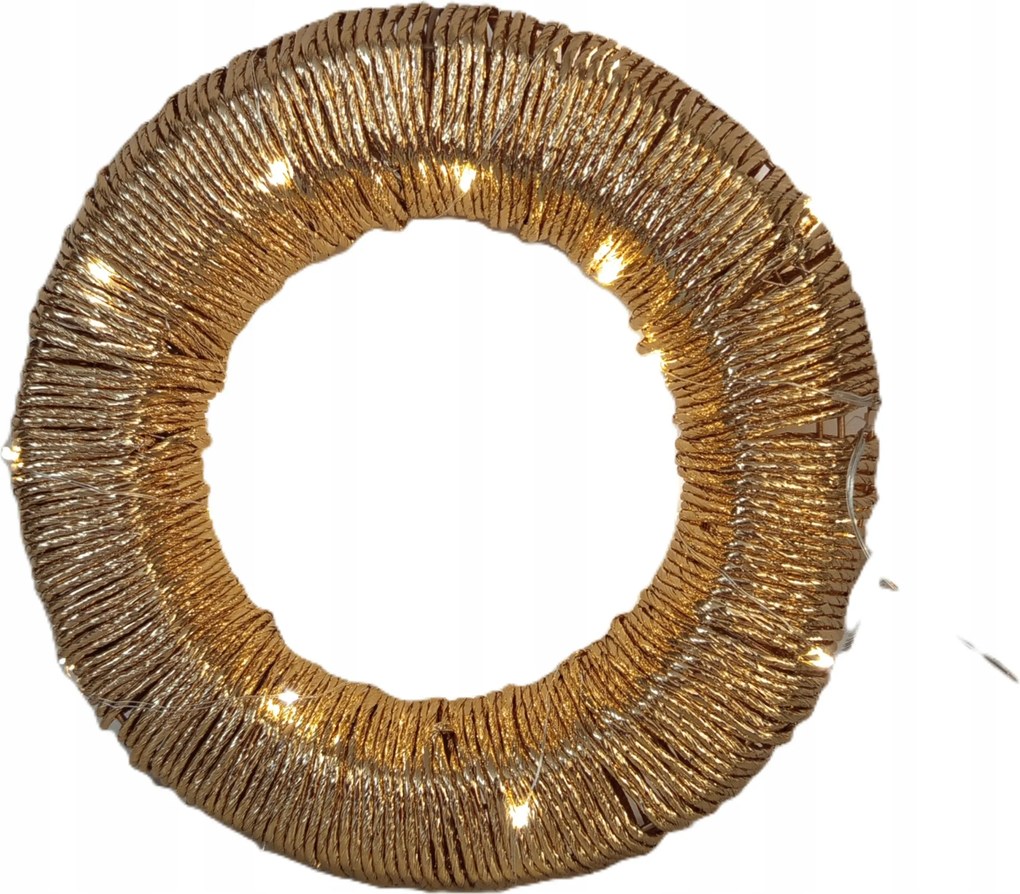 Exkluzív Világító Led Koszorú Arany Világító 30 cm Premium
