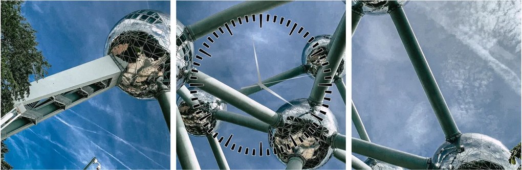 Kép - atomium Brüsszelben (órával) (90x30 cm)