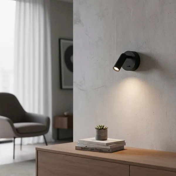 Ideal Lux - LED Fali spotlámpa BEAN LED/3W/230V CRI 90 fekete