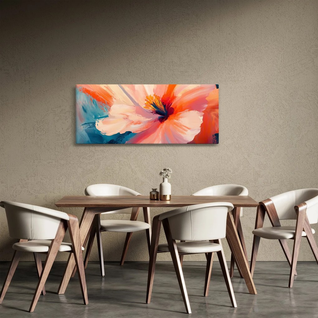 Kép - Festett virág (120x50 cm)