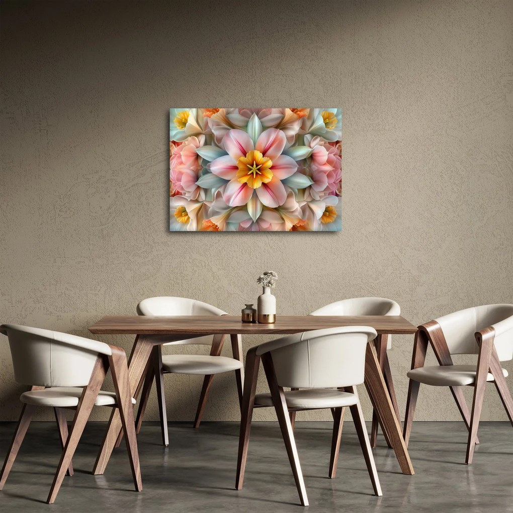 Kép - Kaleidoszkópos virág (70x50 cm)