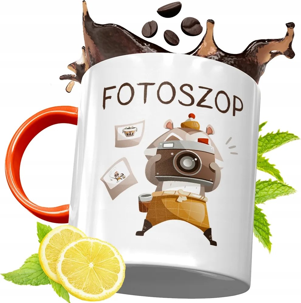 Narancssárga Bögre Fotósnak Ajándék fényképes nyomtatással