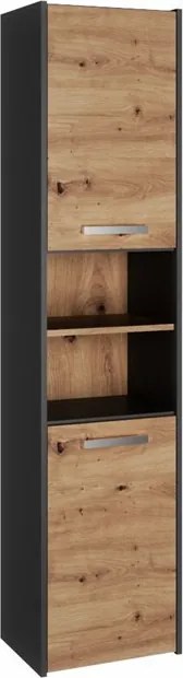 MIX S40 fürdőszoba szekrény, antracit-tölgy