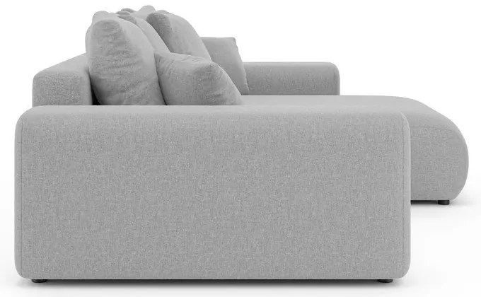 Világosszürke kinyitható tárolóhelyes sarokkanapé (variálható sarok) Luma – Ropez