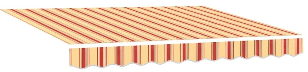 Behúzható napellenző Sárga és narancs 350x250 cm szövet