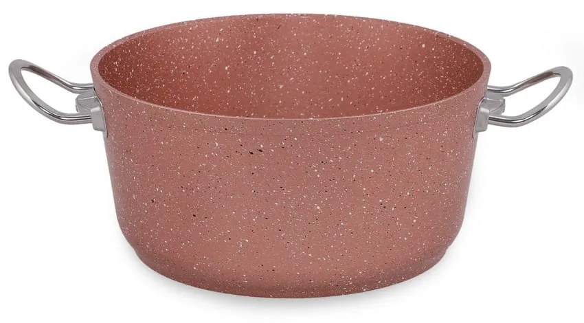 Classic rózsaszín alumínium edény fedővel, ø 24 cm - Güral Porselen