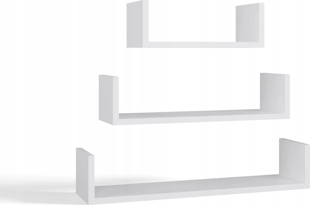 Polc szett 3 különböző polcos nappali díszpárna 80/40/60x20 cm fehér