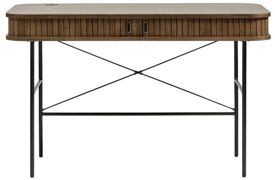 Íróasztal tölgyfa dekorral 60x120 cm Nola – Unique Furniture