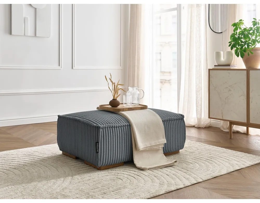 Sötétszürke kordbársony lábtartó Chelsea – Bobochic Paris