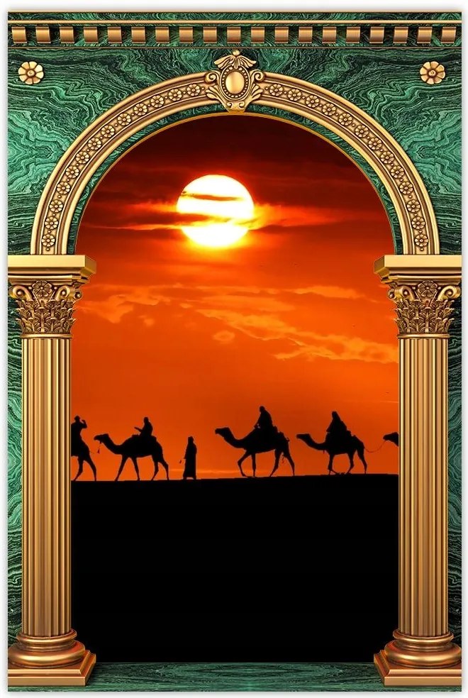 Poszterek 60x90 Karaván naplemente