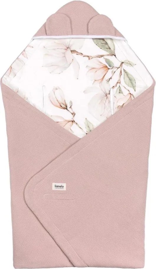Lionelo - TRAVEL SWADDLE autósülésbe való pólya, 90x90 cm, magnólia bézs
