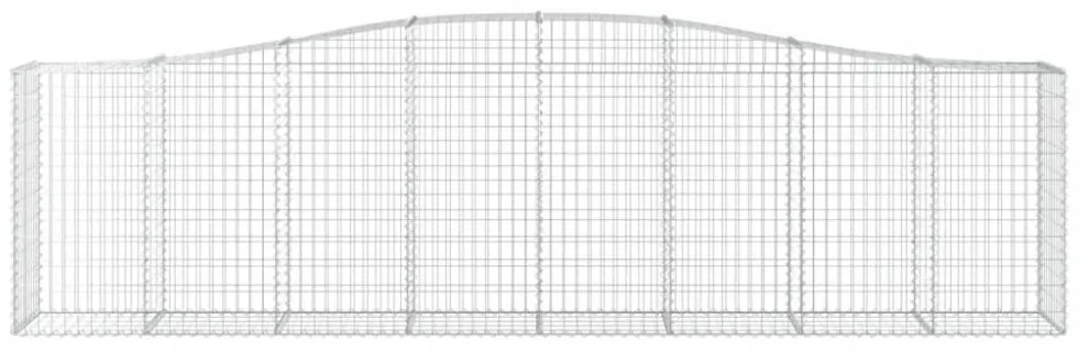 2 db íves horganyzott vas gabion kosár 400x50x100/120 cm
