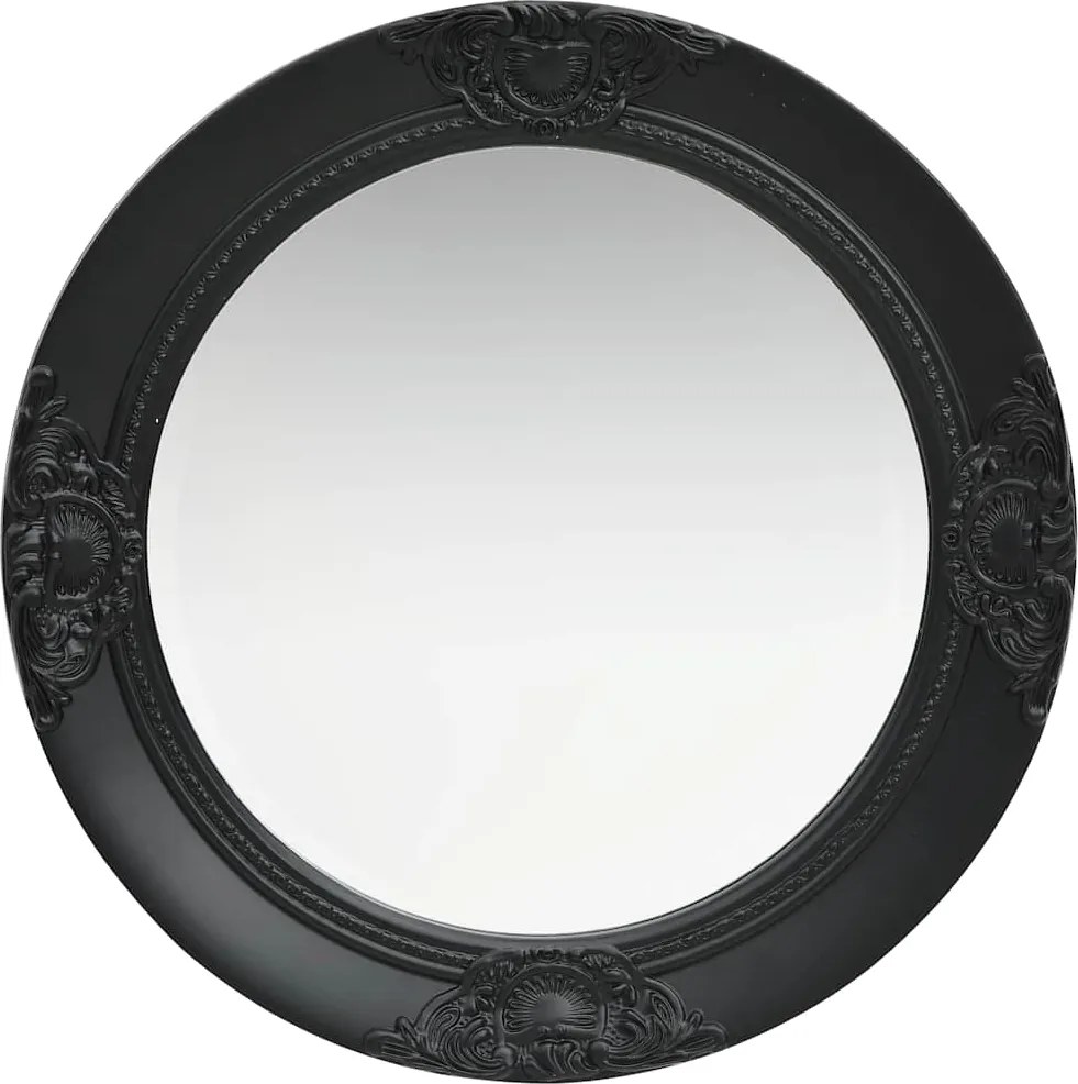 vidaXL fekete barokk stílusú fali tükör 50 cm