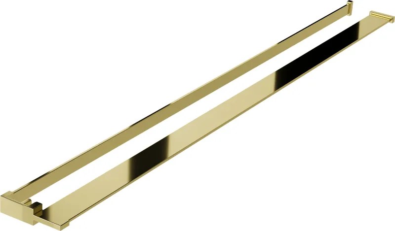 Mexen polc zuhanyfalhoz törölközőtartóval, arany - 800-02-50