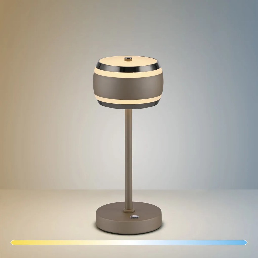 Paul Neuhaus modern asztali lámpa pure falling rings barna króm pln4503-97