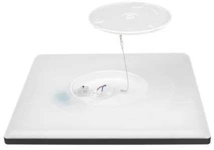 LED fürdőszobai lámpa NIVERA LED/18W/230V IP54 30x30 cm fekete + távirányító