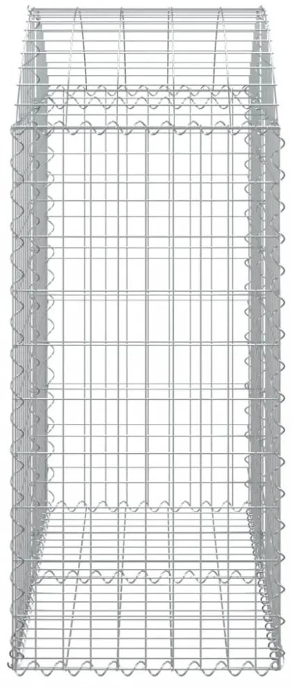 íves horganyzott vas gabion kosár 100x50x100/120 cm