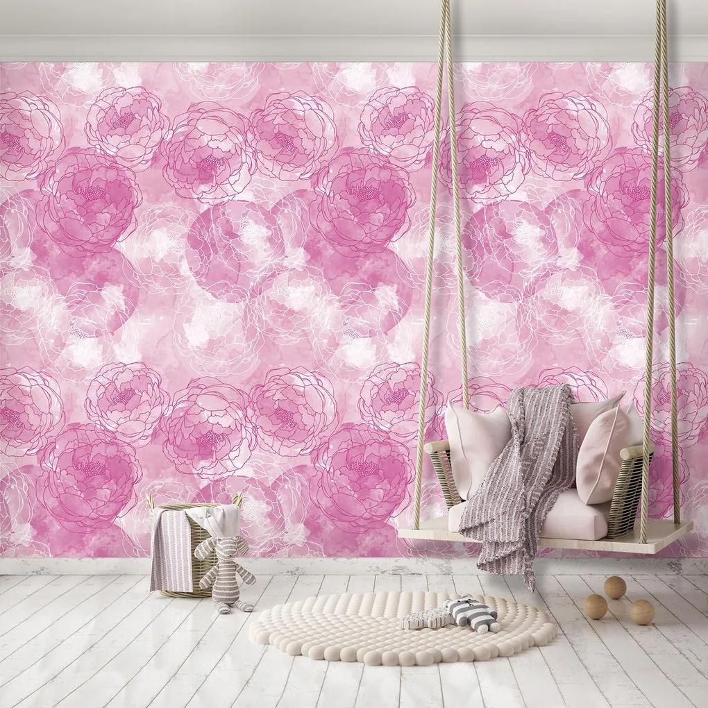 Fotótapéta - Rózsaszín virágok (254x184 cm)