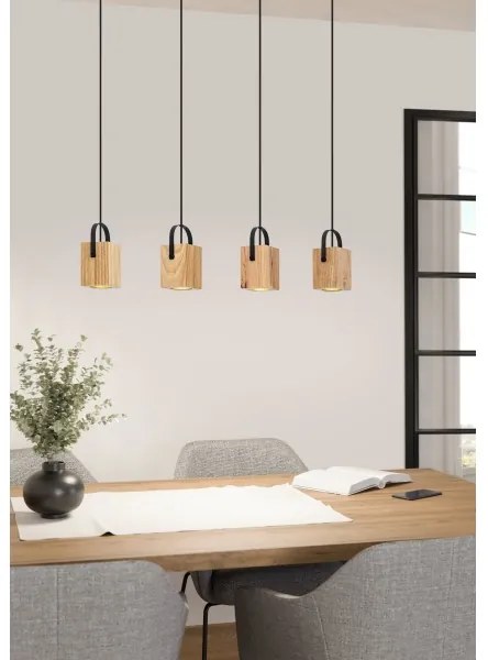 Eglo 43748 - LED Csillár zsinóron AYLES 4xGU10/3W/230V