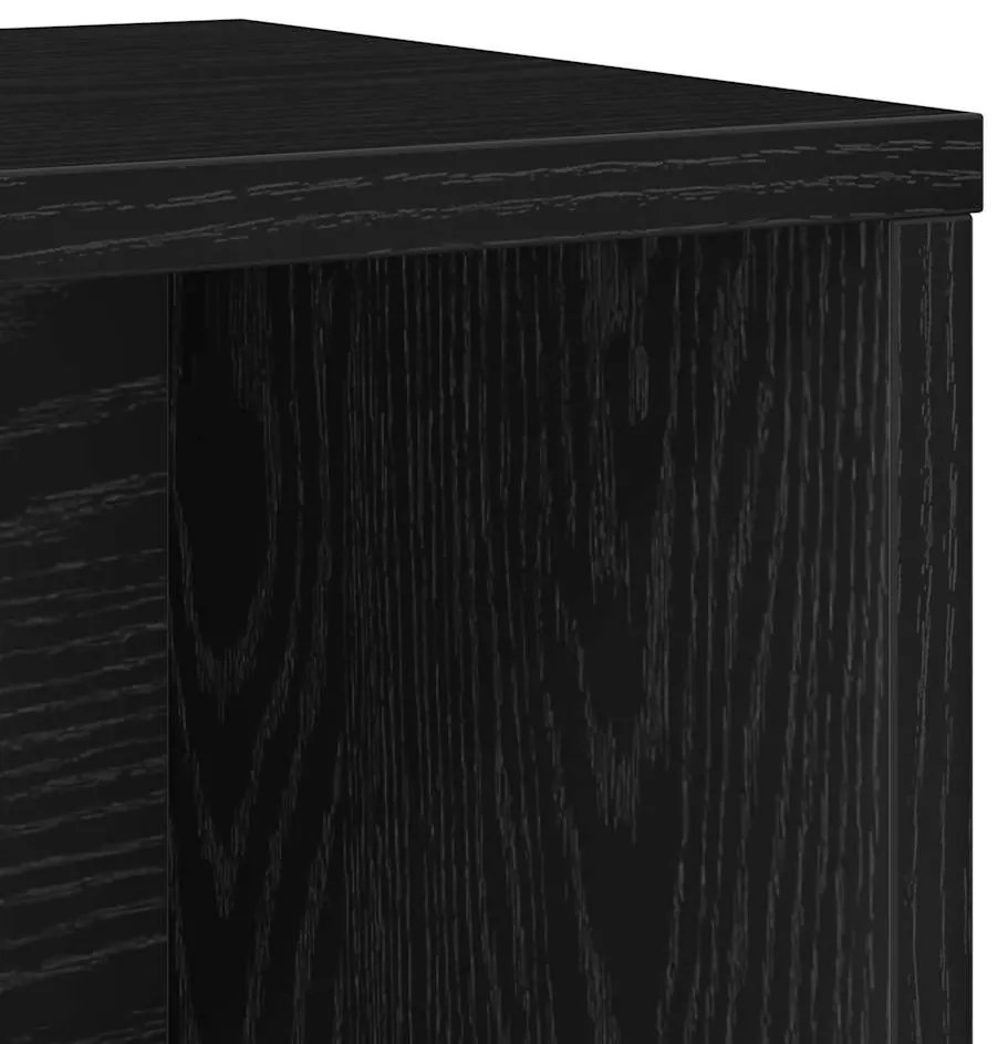 Könyvespolc fekete tölgy 60x24x85 cm Gépesített fa