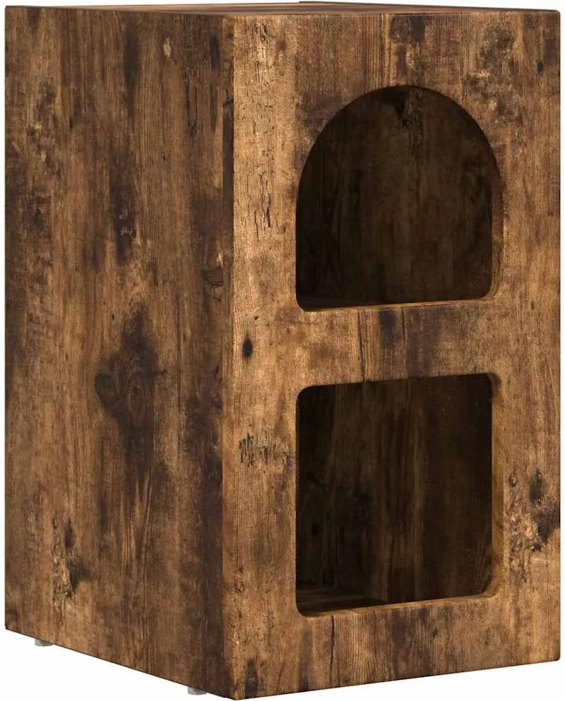 vidaXL Éjjeli asztal Füstölt tölgy 29,5 x 33,5 x 50 cm Faanyag