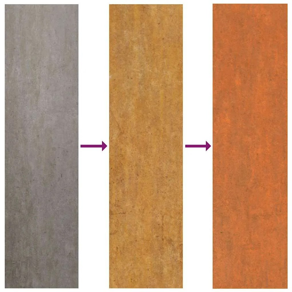 rozsda színű corten acél kerti magaságyás 100 x 40 x 45 cm