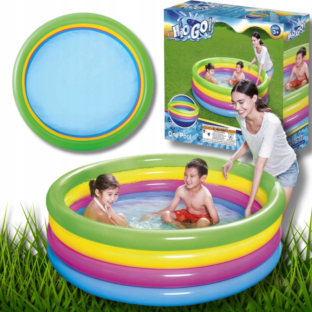 Felfújható Medence Nagy Gyerekmedence Kerti Család 157 CM