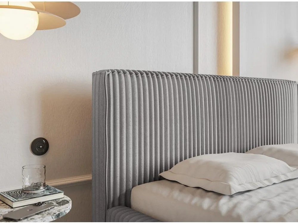 Franciaágy 180 cm Tulia 180 (világosszürke + fekete). Akció -19%. 1100270