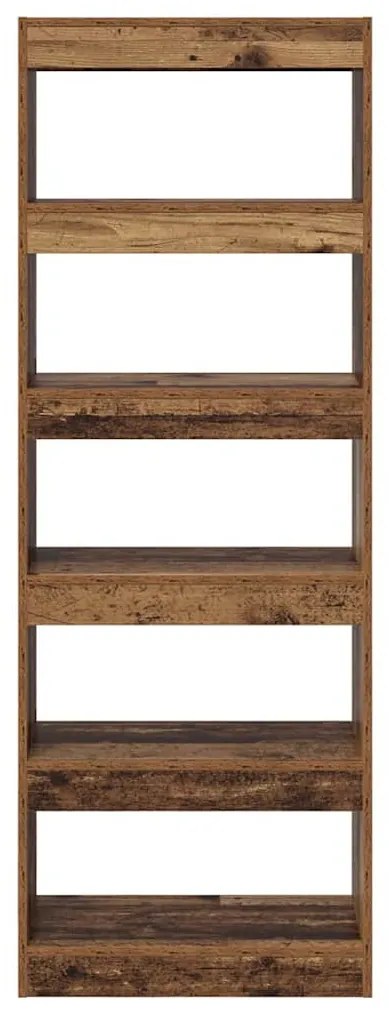 Könyvespolc Régi fa 60 x 30 x 166 cm Faanyag