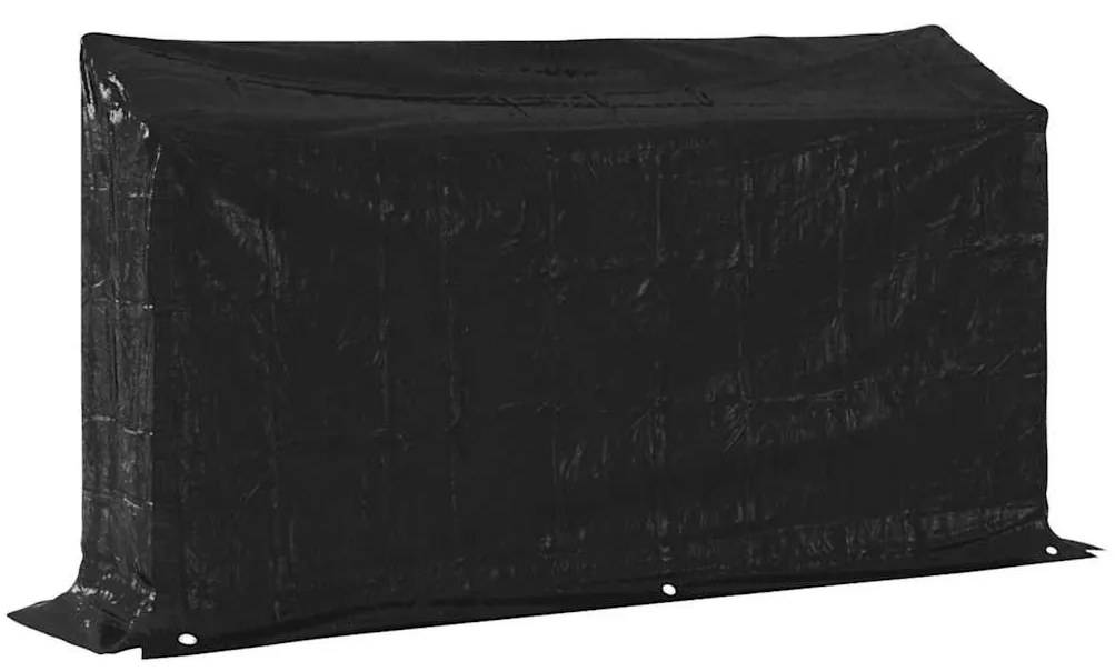 Tűzifa állvány esővédővel 200,5x41x110,5 cm horganyzott acél