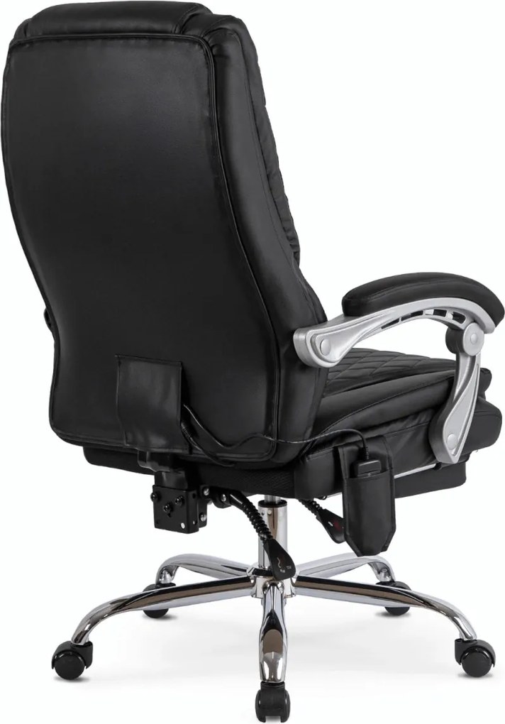 Forgószék masszírozó funkcióval, fűthető funkcióval, fekete színben. GIORGIO