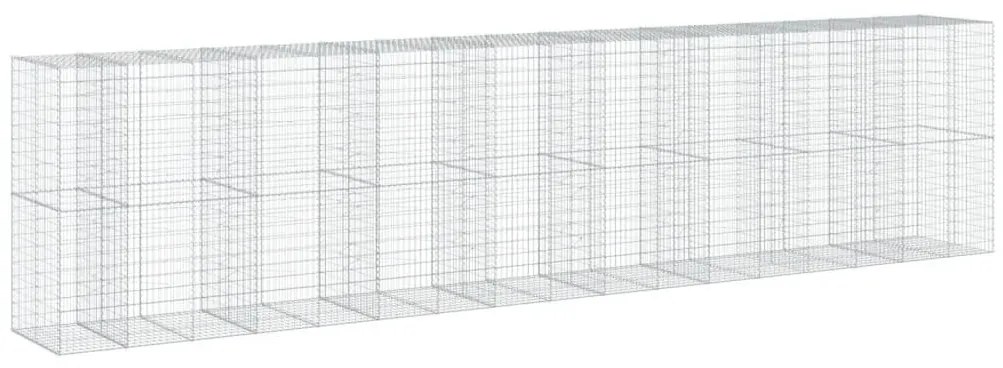 horganyzott vas gabion kosár fedéllel 850 x 100 x 200 cm