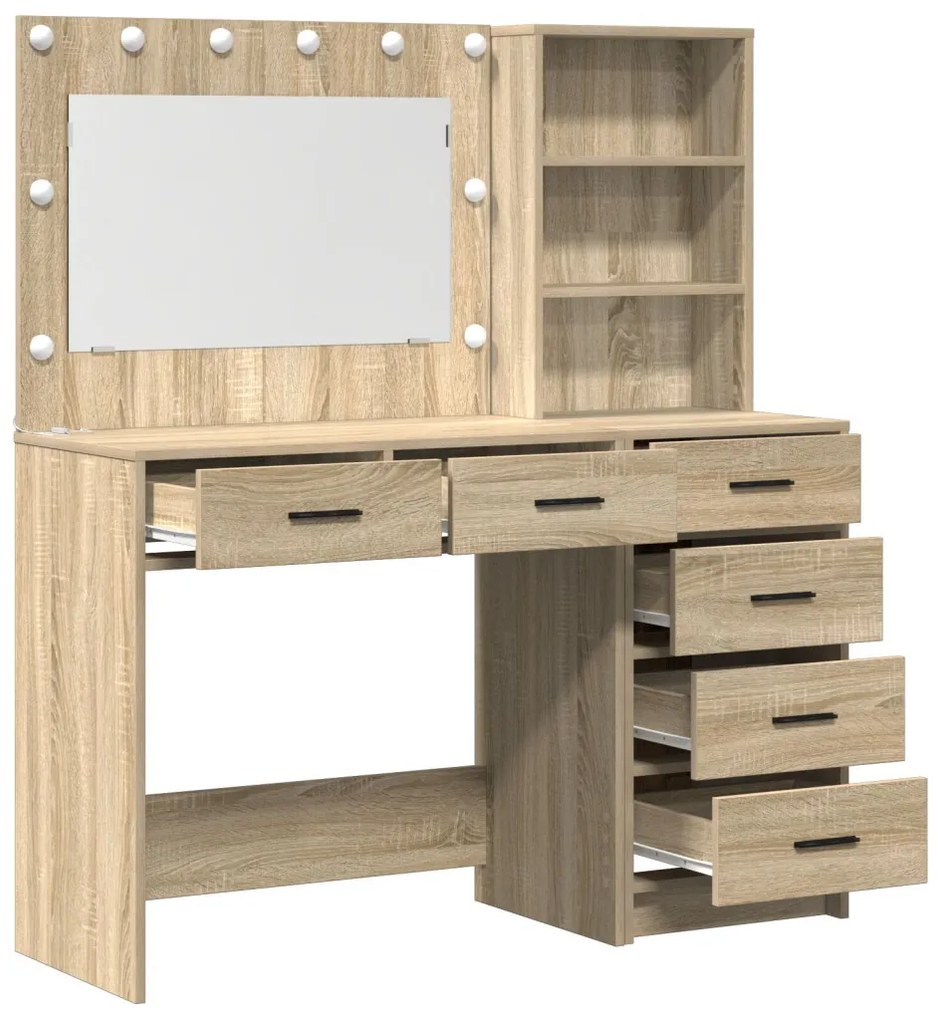 Öltözködőasztal fiókkal Barna 78.5 x 41 x 135 cm Faanyag