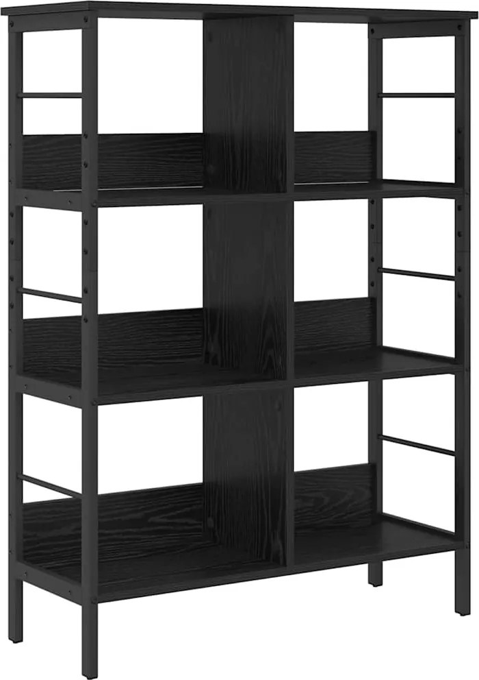 vidaXL Könyvespolc Fekete tölgy 82 x 32 x 112 cm Faanyag