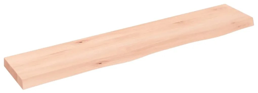 kezeletlen tömör tölgyfa fali polc 100x20x4 cm