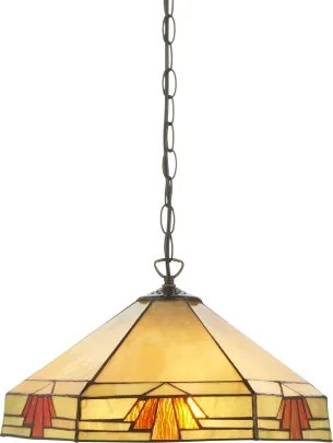 Endon 111989 - Tiffany NEVADA láncos csillár 3xE27/10W/230V átm. 40 cm