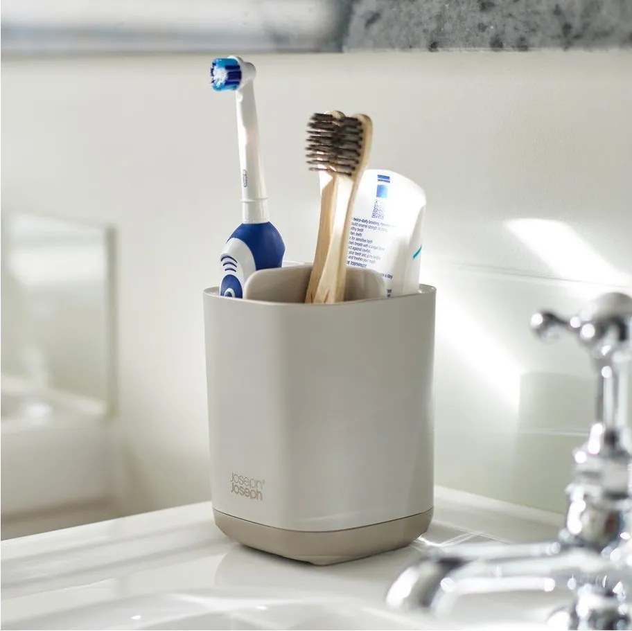 Bézs műanyag fogkefetartó állvány EasyStore – Joseph Joseph