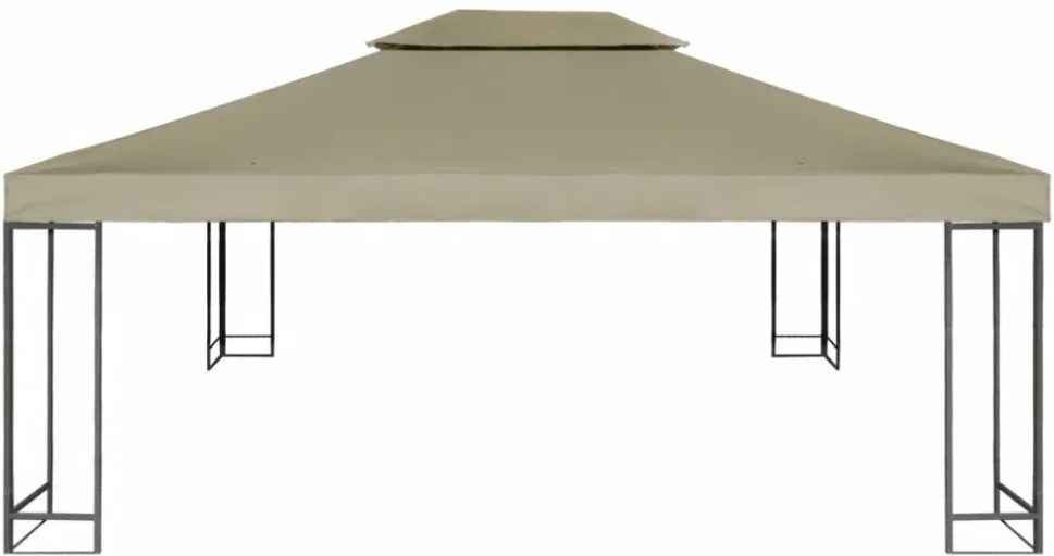bézs csere pavilon ponyvatető 310 g / m² 3 x 4 m