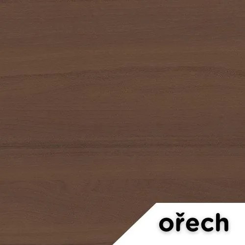 Összecsukható asztal 160 x 80 cm, fekete lábak, dió