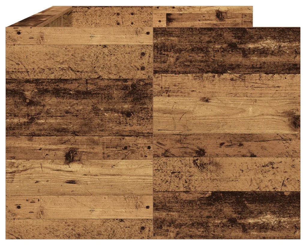 vidaXL Nappaliágy fejtámlával fiókkal Öreg fa 90 x 200 cm Faanyag