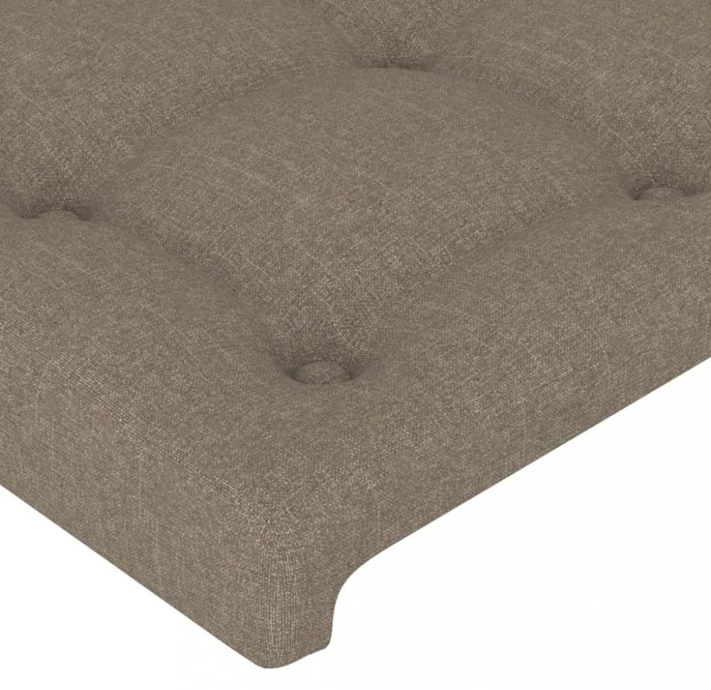 tópszínű szövet LED-es fejtámla 100x5x118/128 cm