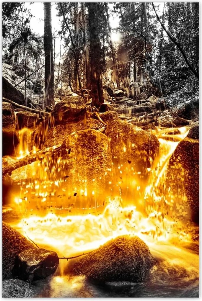 Poszterek 60x90 Hegyi folyó Tájkép