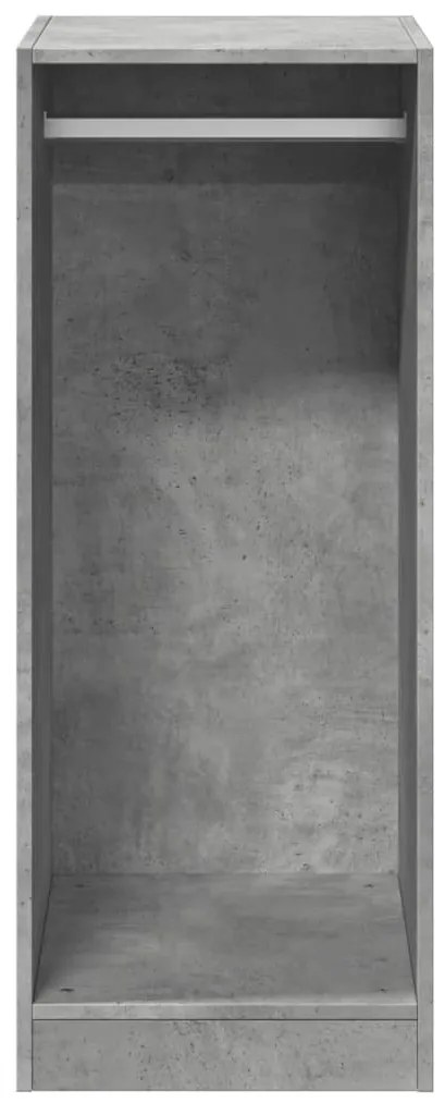 betonszürke szerelt fa ruhásszekrény 48 x 41 x 102 cm